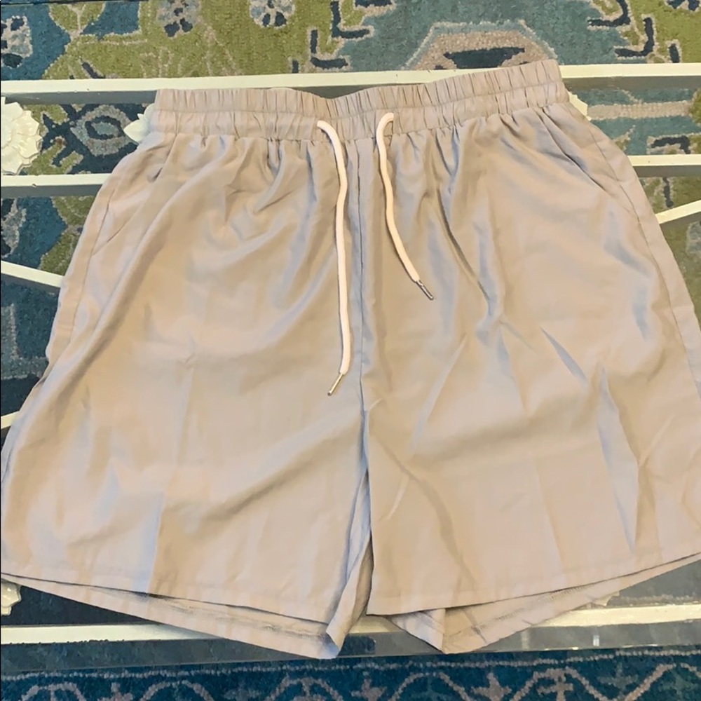 silver men’s shorts
